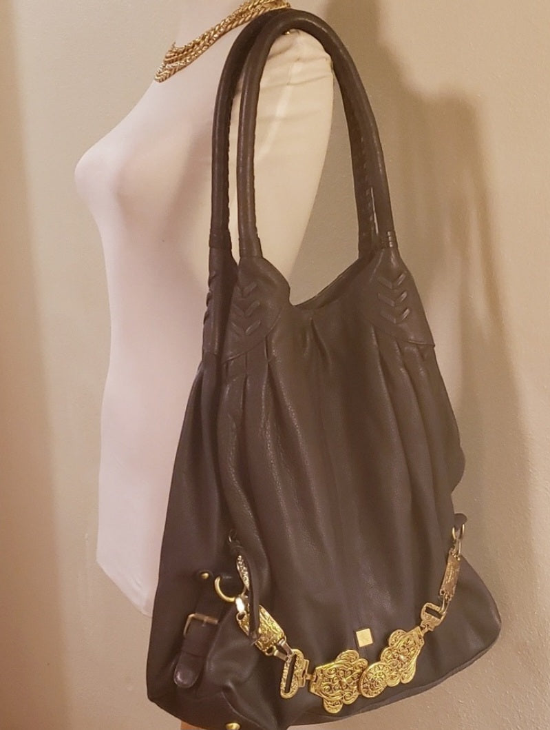 Authentic Waterlily LA navy blue handbag.