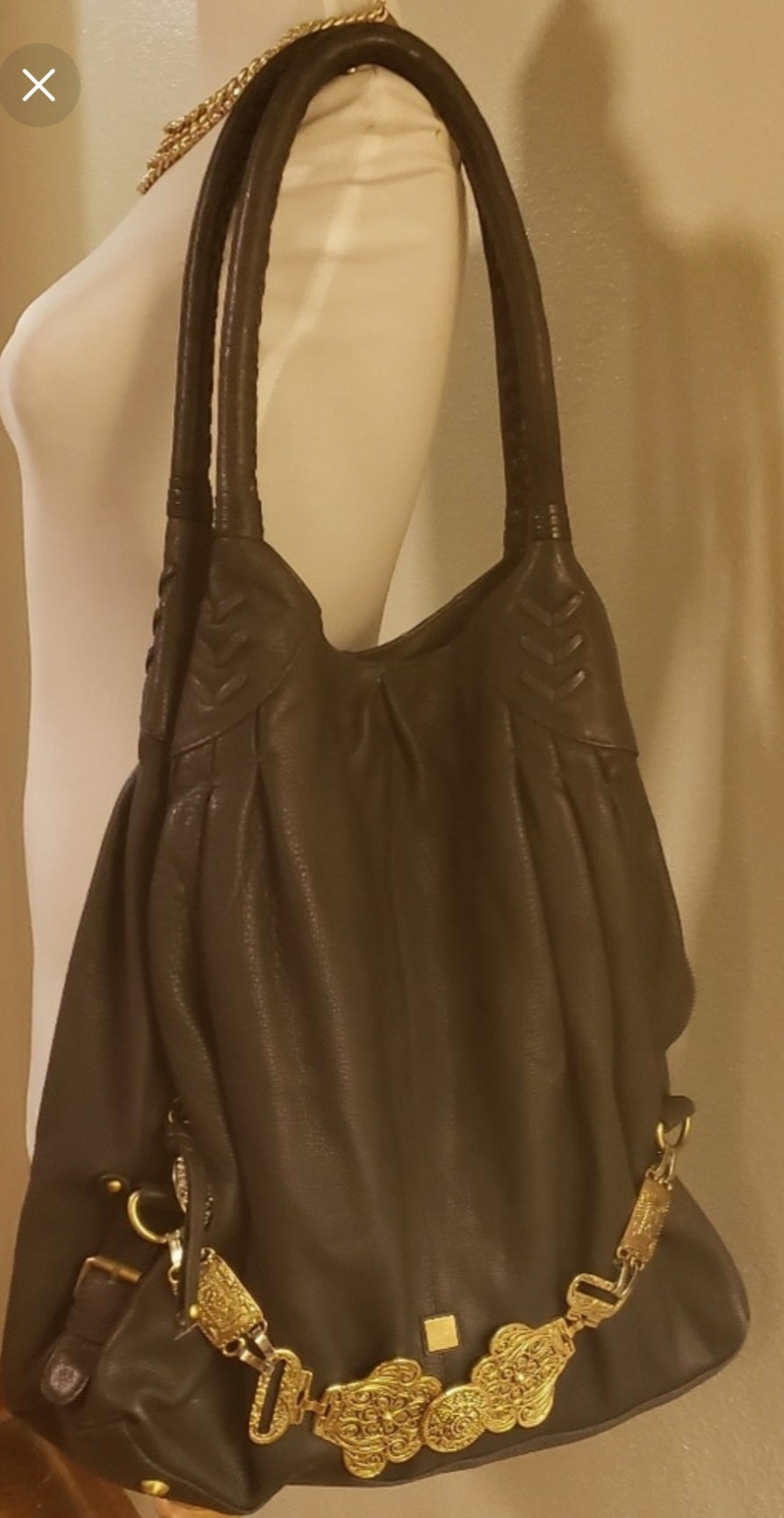 Authentic Waterlily LA navy blue handbag.