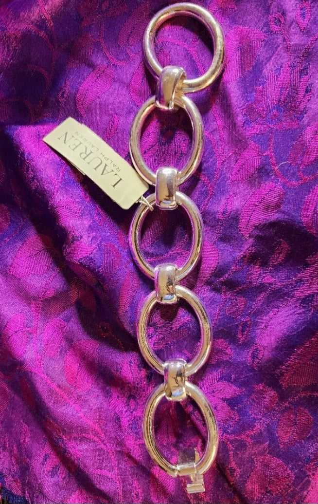 Ralph Lauren silver link bracelet. New