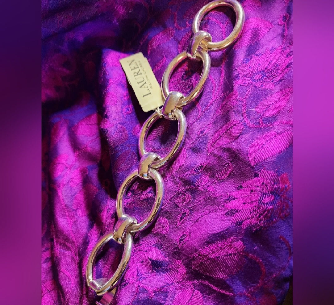 Ralph Lauren silver link bracelet. New
