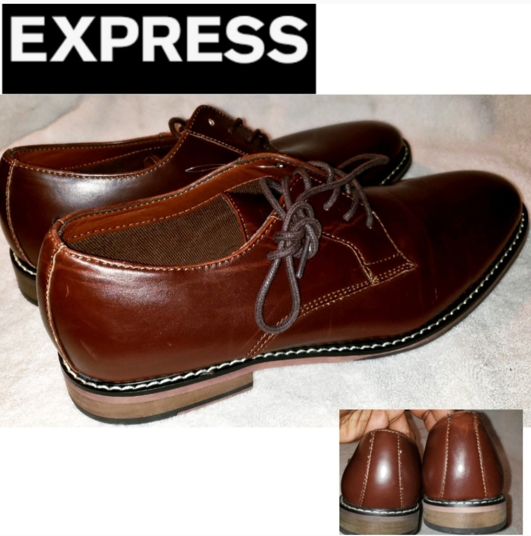 Express expresso brown men oxford shoes Sz 8