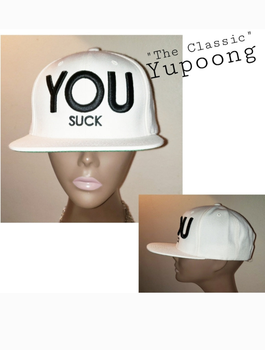 CIVIL... "YOU SUCK" white/blk snapback. Nwt