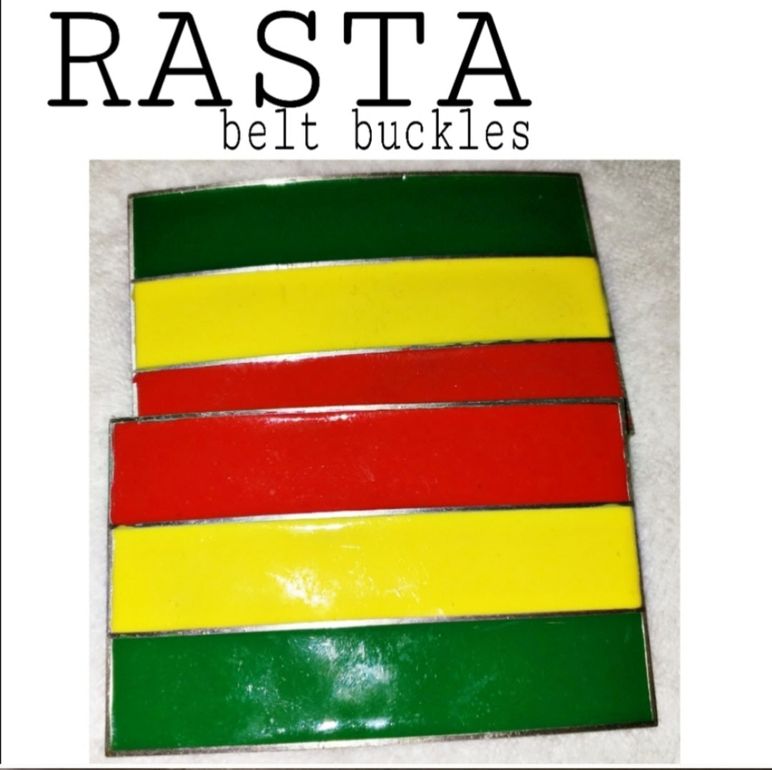 Rasta/Reggae metal belt buckle.