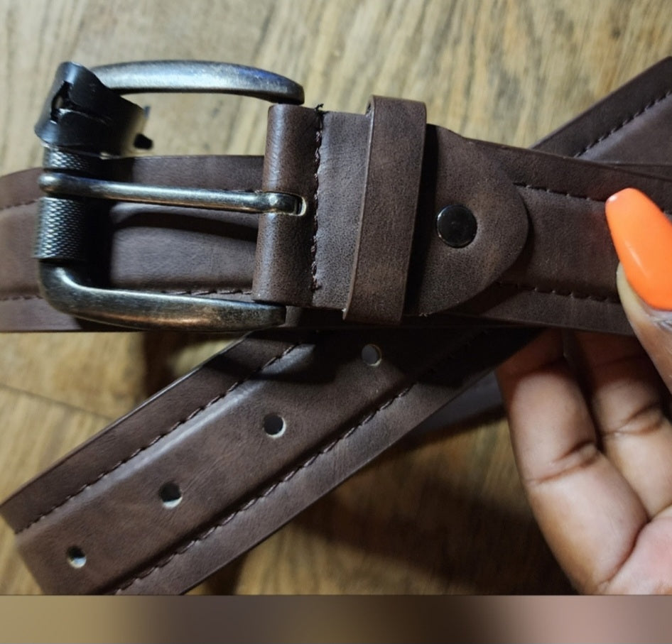 Sophos Sz Large 38-40 Men's brown genuine leather belt. Sz Large 38-40. New!