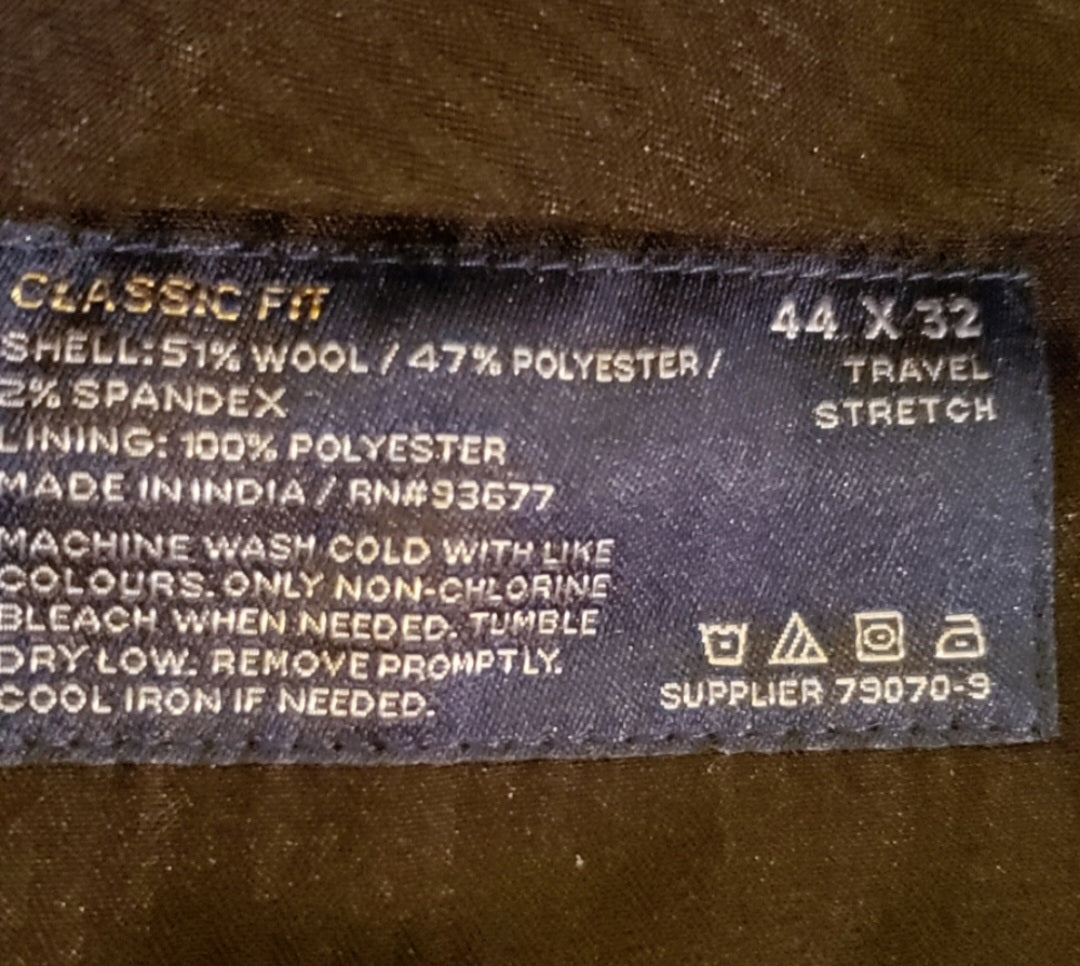 Stafford® Travel Flat-Front Suit Pants - Classic