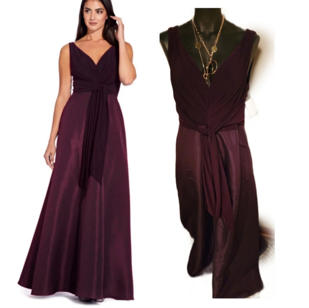 Adrianna papell sleeveless taffeta gown. Sz 8. NWTs