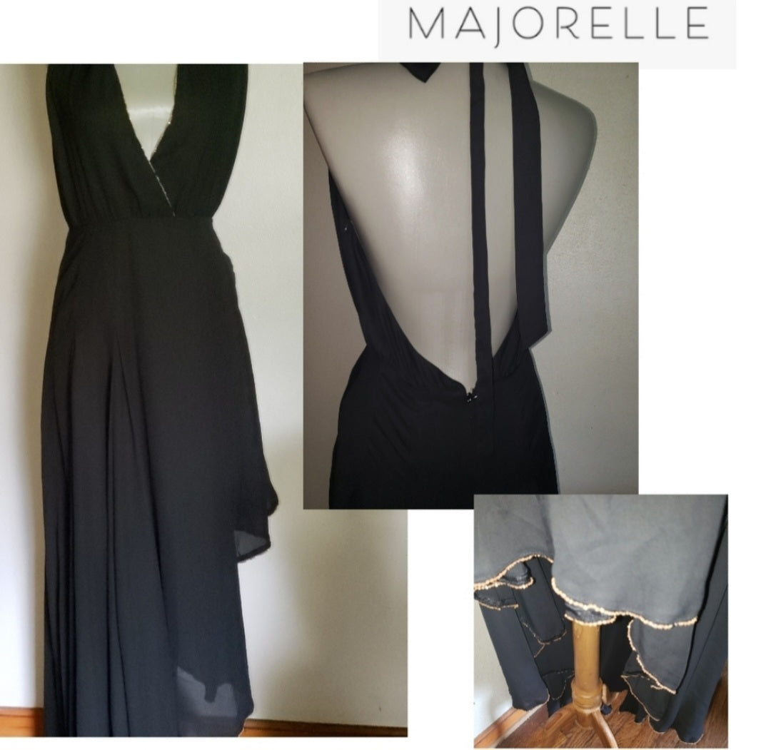 Majorelle assymetrical halter dress. Sz Small