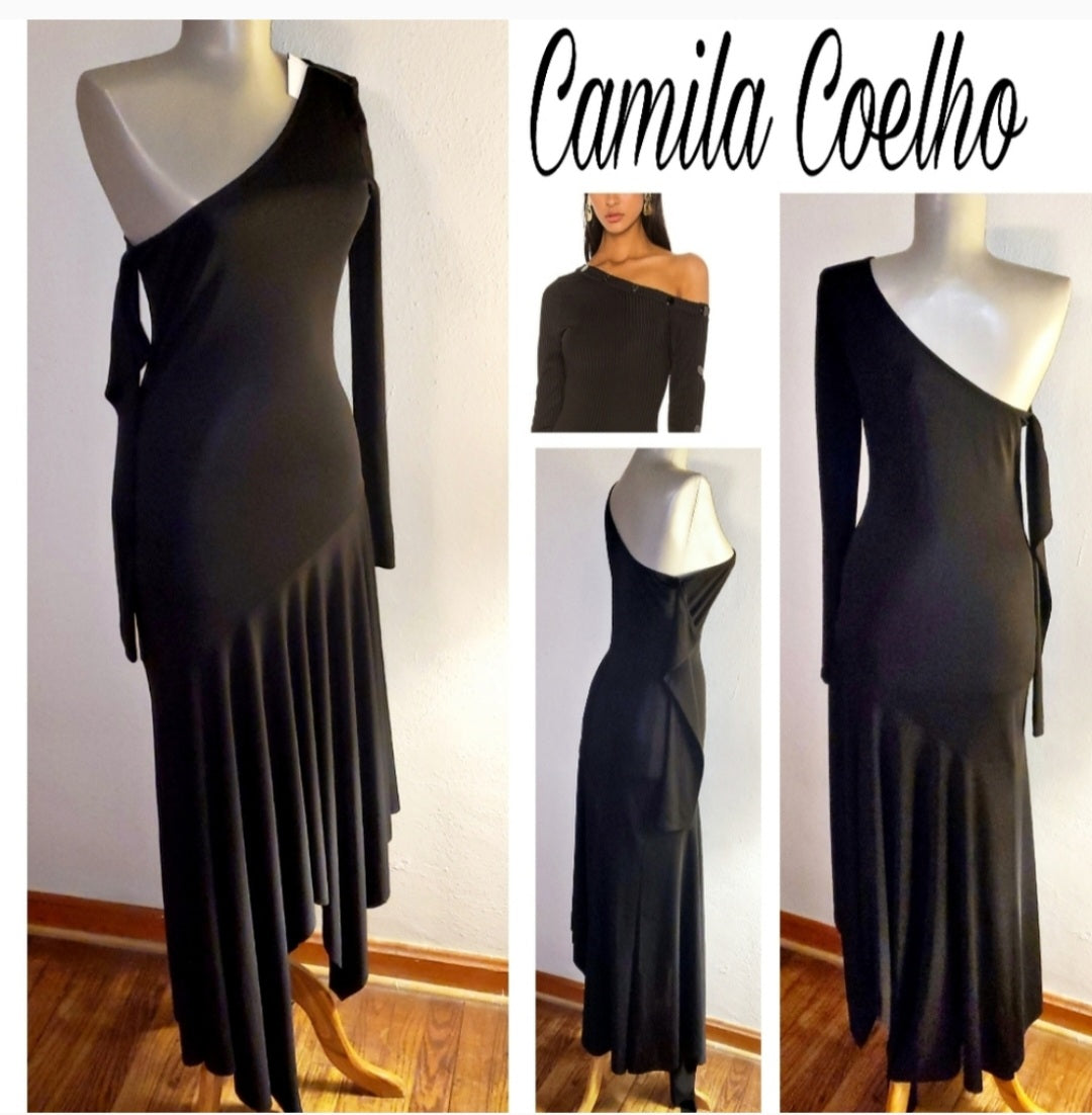 Camila Coelho runway one shldr assymetrical dress. Sz Sm