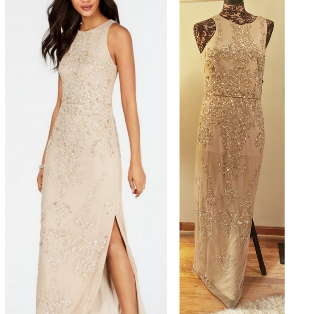 Adrianna Papell beaded gown. Sz 10. Org $399