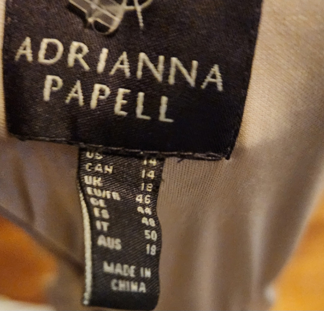 Adrianna Papell sequin crop jumpsuit. Sz 14. Org $259