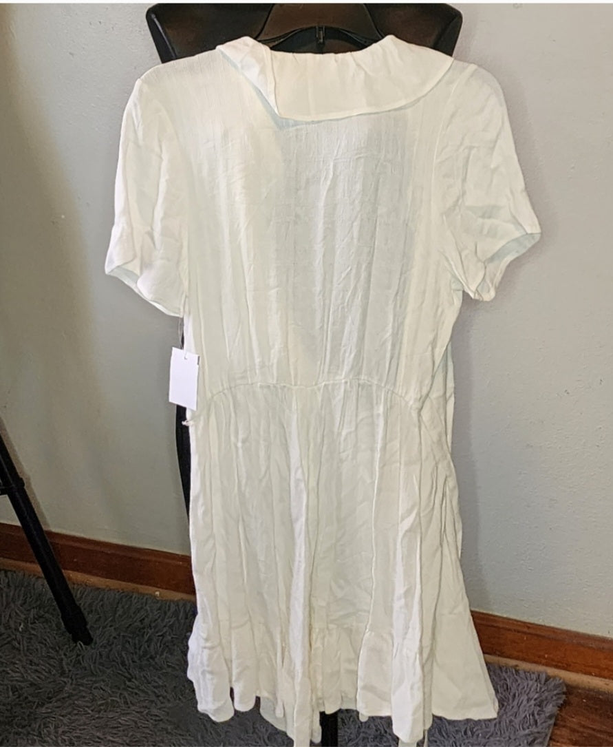 Anthropologie Ella Mara wrap ruffle romper. Sz Sm. Nwt