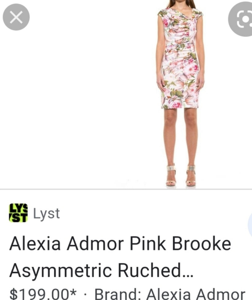 Alexia Admor "Brooke" floral ruched sheath…