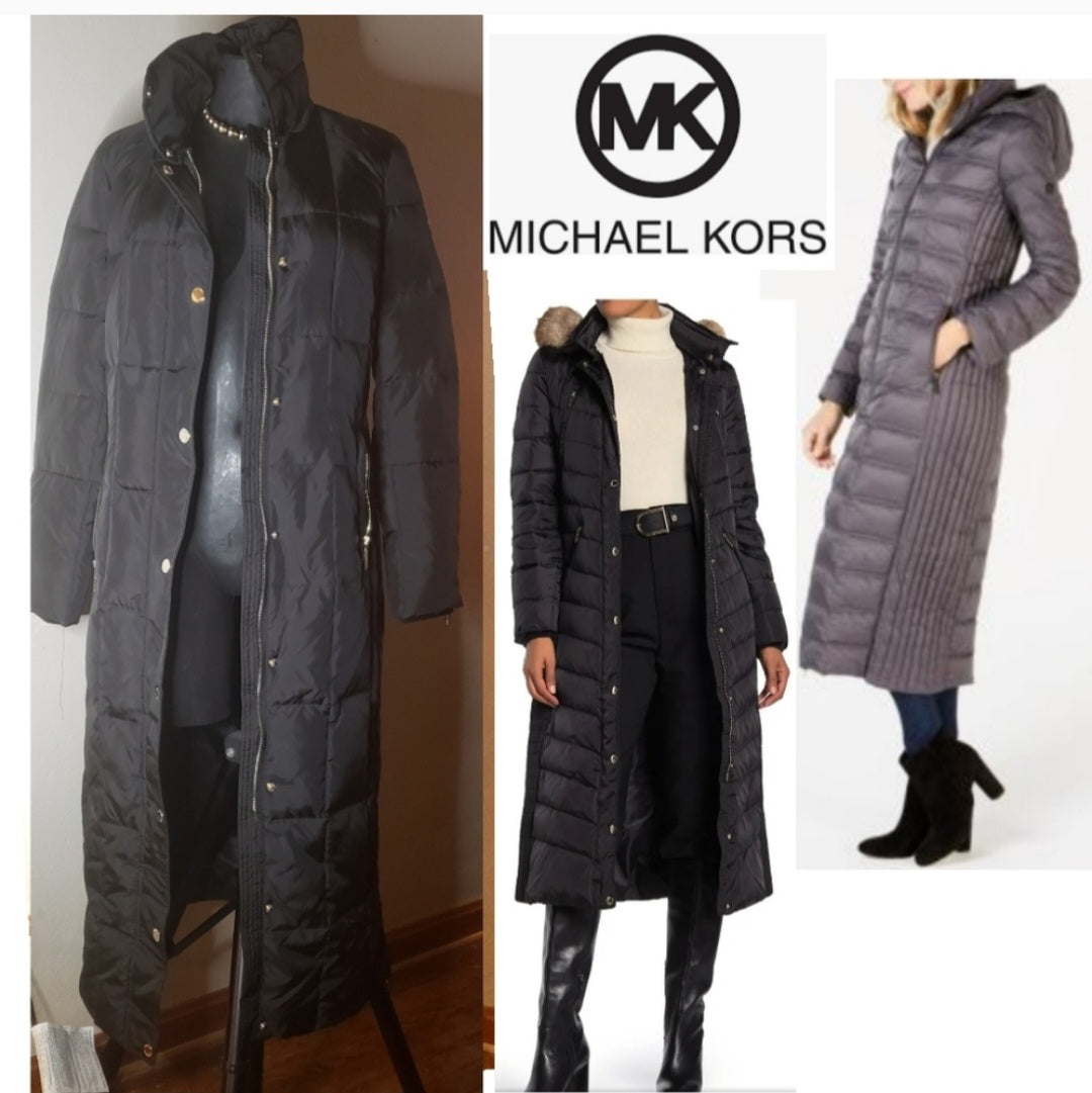 Michael Kors long puffer/parka coat. Blk. Never worn. New Sz XS. ⭐DEAL!!!
