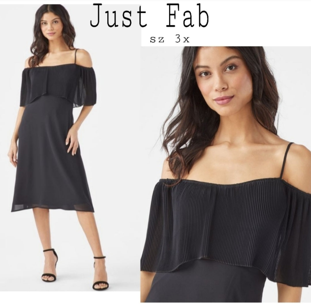 Just Fab Cold Shoulder Ruffle DressSz 3x (22-24)
