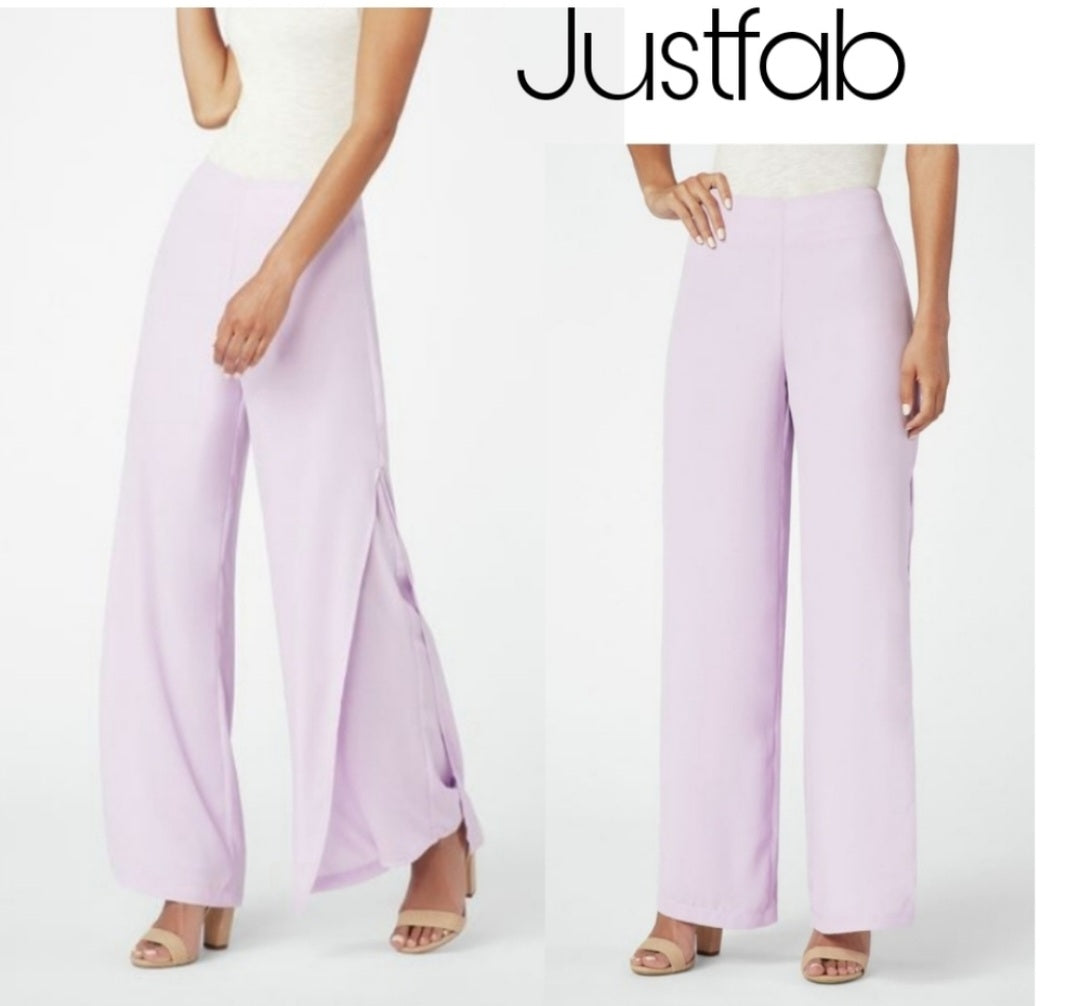 Justfab lilac chiffon palazzo pants. Sz XXL
