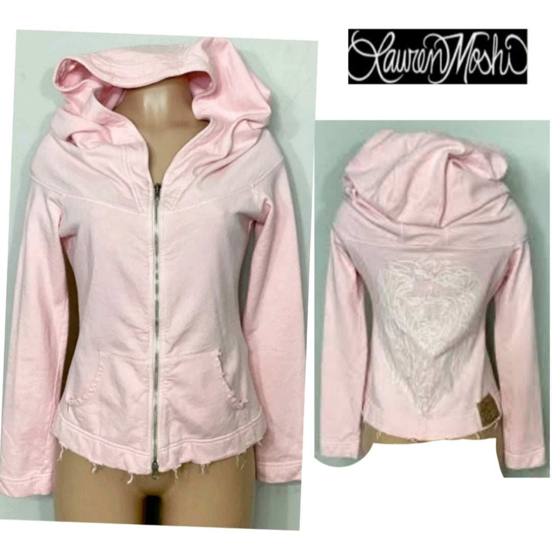 Lauren Moshi Pink Lion Hoodie. Org $220. SZ Large