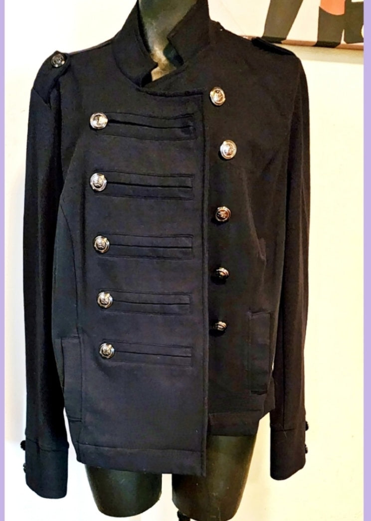 Lane Bryant streampunk / military insp jacket/coat. Sz 16. Navy