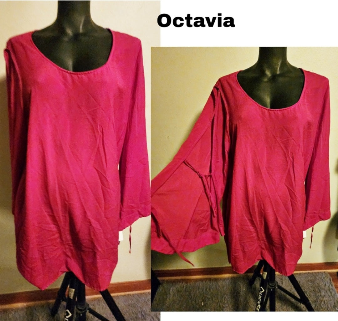 Octavia maternity dress w/tie up cold shoulder sleeves. Sz XL