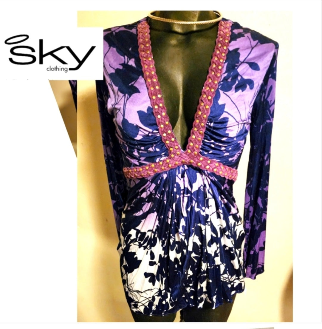 😍Vibrant SKY dress. Sz Med. NWT