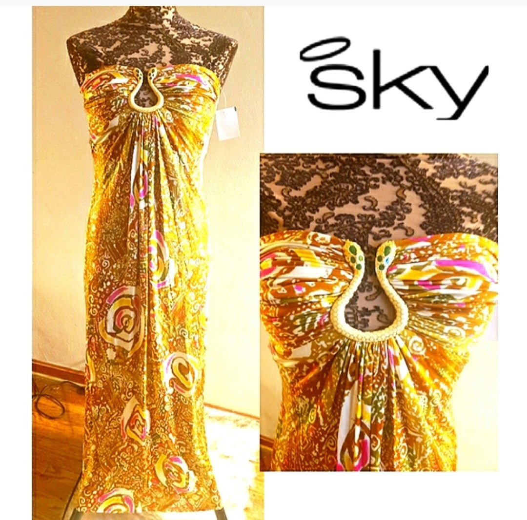 Sky maxi dress. Sz Sm