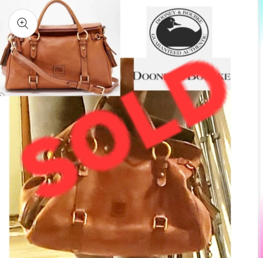 Dooney & Bourke Florentine Leather Satchel Handbag. XL