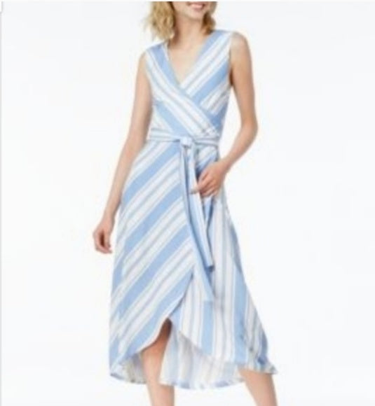Bar lll striped faux-wrap dress. ⭐Sz. XXL
