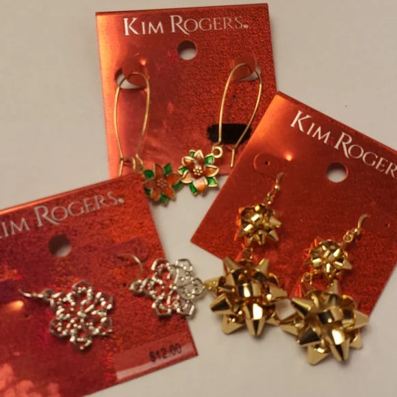3/$20 Kim Rogers Holiday Earrings (1c)