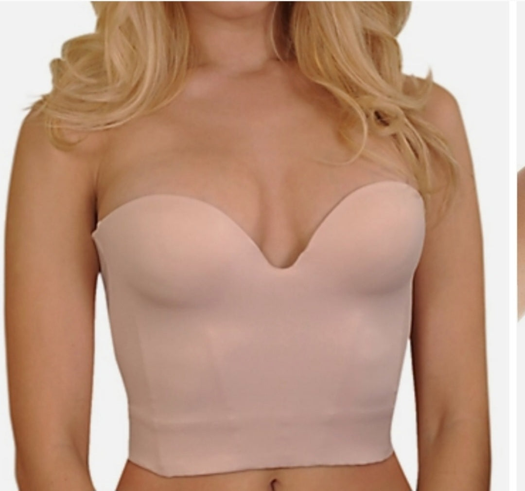 Carnival Invisible Plunge Longline Bra 206. Sz 36D. Org $65