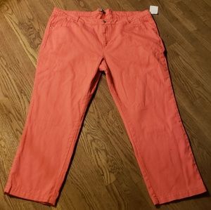 Jessica London coral colored jeans. Size 24