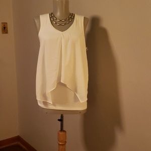 Bar IlI white sheer cape tank t shirt. Size XS