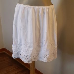 City studio white cotton flirt circle skirt. Sz 7