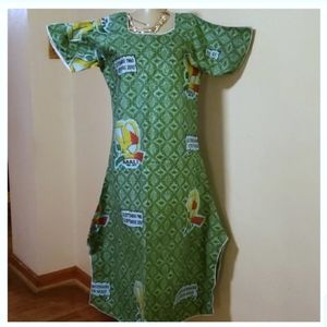 Malian caftan/dress. Rare Independence print. 2avl