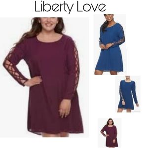 Liberty Love flare cross open sleeve dress. Sz Md