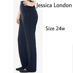 Jessica London navy lined trousers. Sz 24
