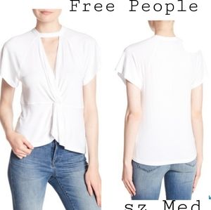 Free People...Just a twist top (white). Sz Med