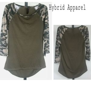 Hybrid Apparel Camouflage long sleeve tee's sz med