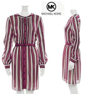 Michael Kors striped shirt dress. Sz Med
