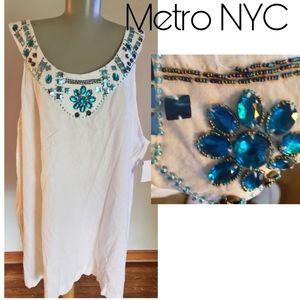 Metro NYC jeweled tank. Plus Sz 3x