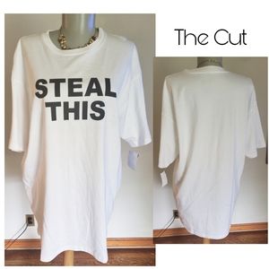 The Cut "STEAL THIS" social media tshirt. Sz L