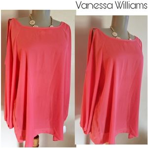 Vanessa Williams cold shoulder top. Sz large