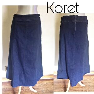 Koret a line dark denim skirt. Sz 12 and 16