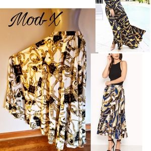 Mod X chain print full maxi skirt. Sz XS