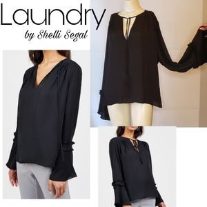 Laundry by Shelli Segal Ruffle Sleeve Blouse.