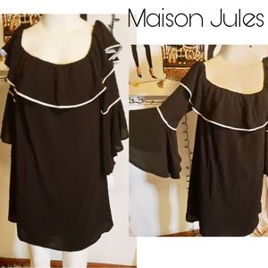 Maison Jules off the shoulder bell sleeve dress.