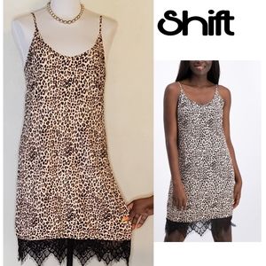 Shift lace trim slip dress. Sz Med