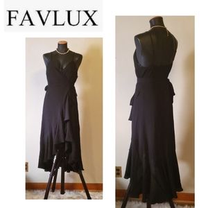 Favlux blk wrap dress. Sz Med
