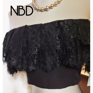 NBD lace popover strapless top 🔥 sz Sm