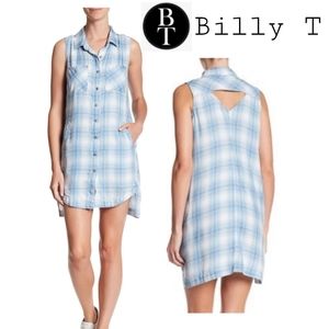 BILLY T Sleeveless Button-Up Mini Dress sz Lrg