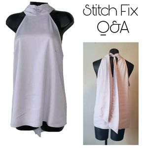 STITCH FIX Q&A ~ LAVENDER HALTER TOP WITH TIE. Sz Lrg