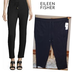 Eileen Fisher blk ankle drawstring pants. Sz 2x. New